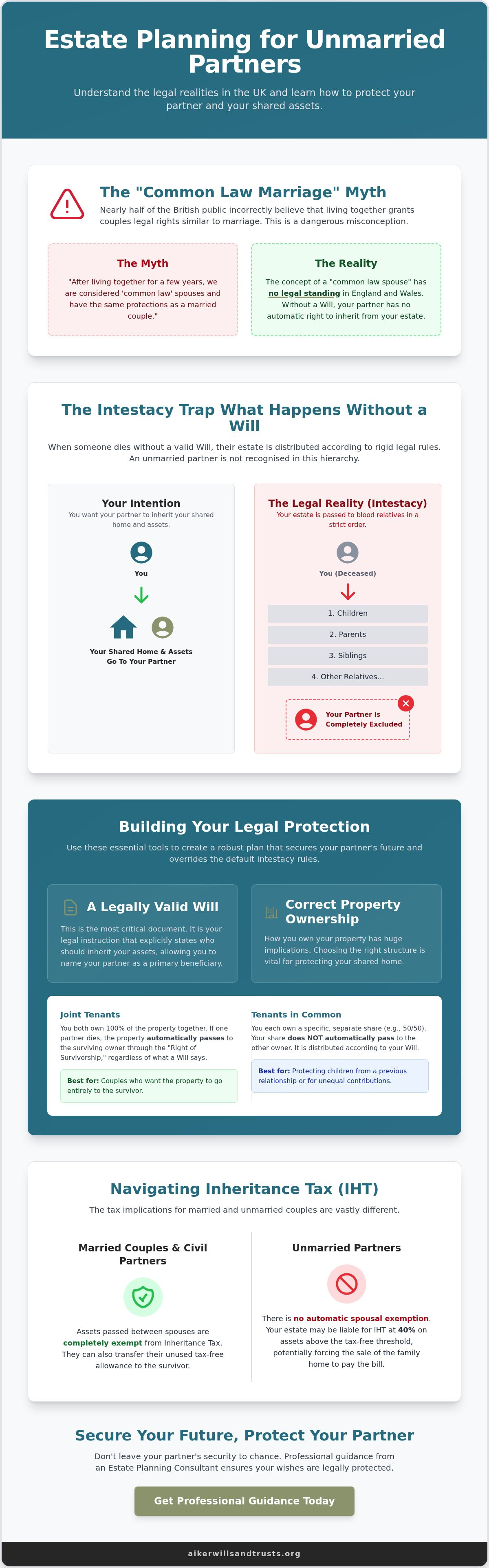 Estate Planning for Unmarried Couples infogrpahic