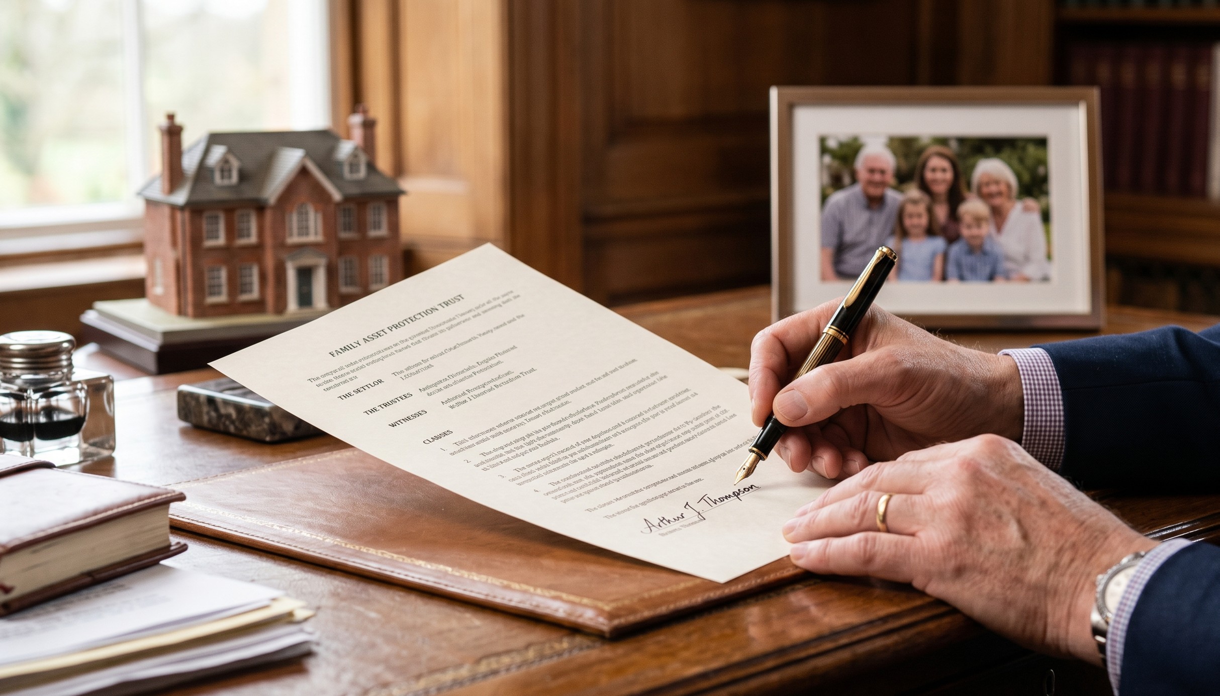 Family Asset Guide Document being sign