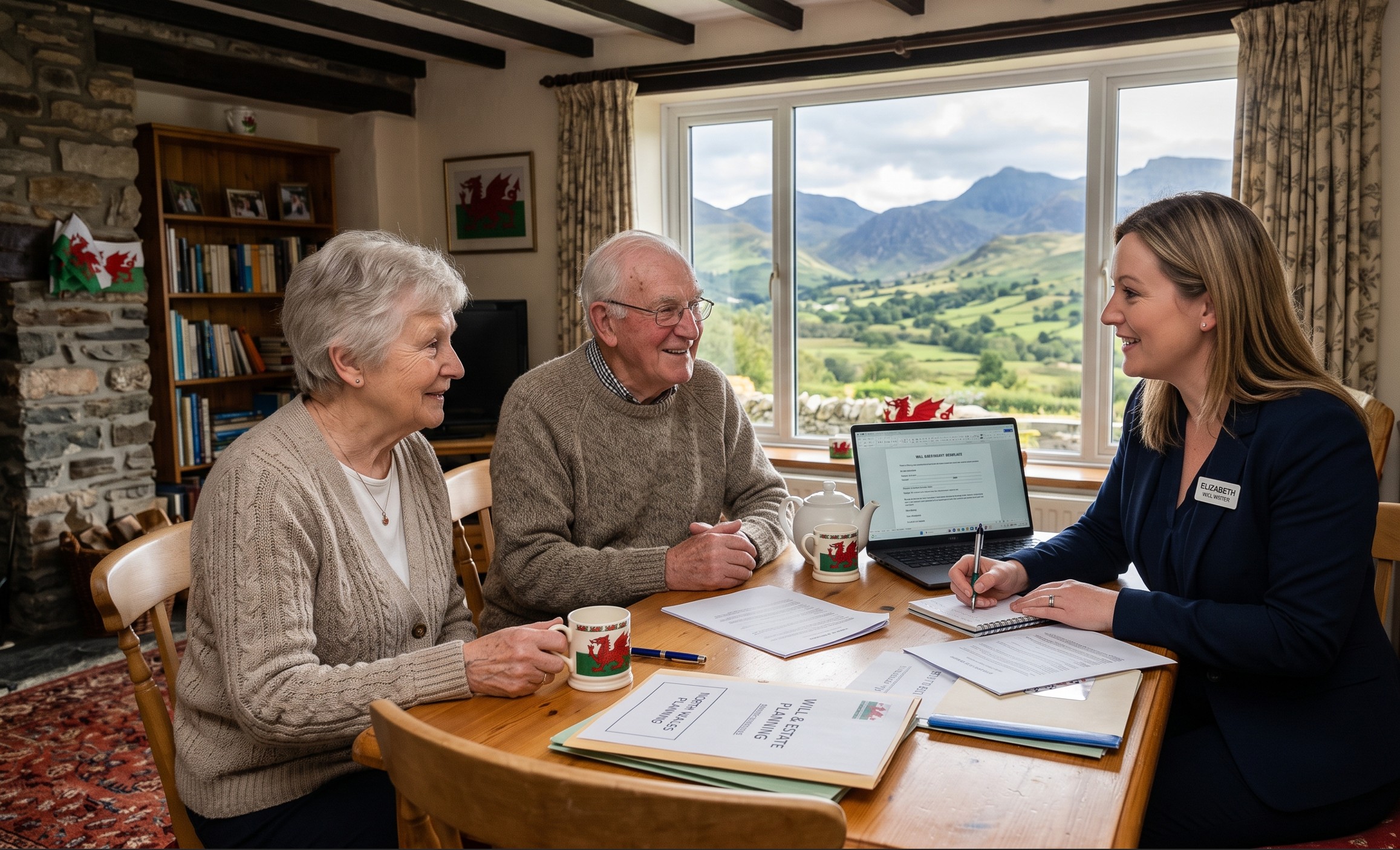 Home Visit Will Writing being explained