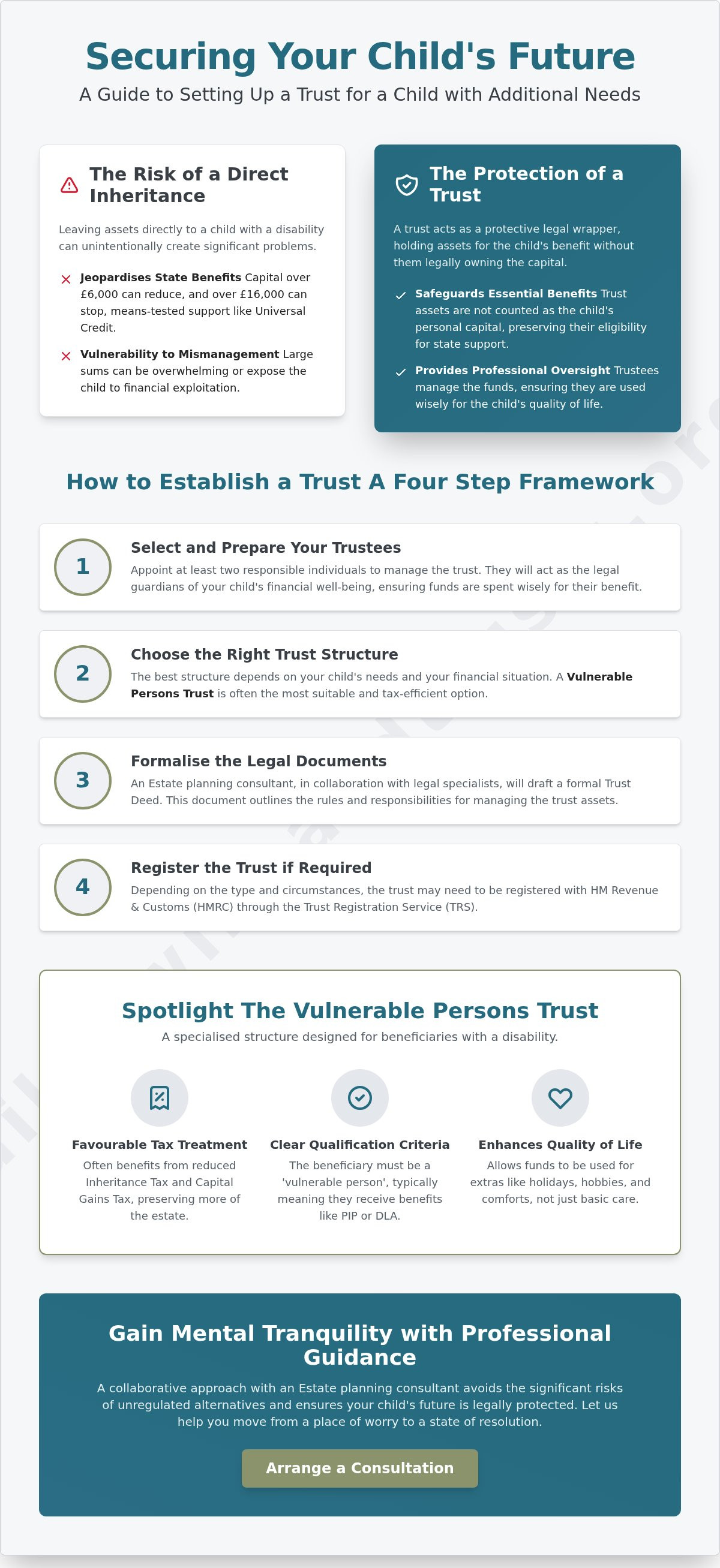 Disabled childs trust infographic